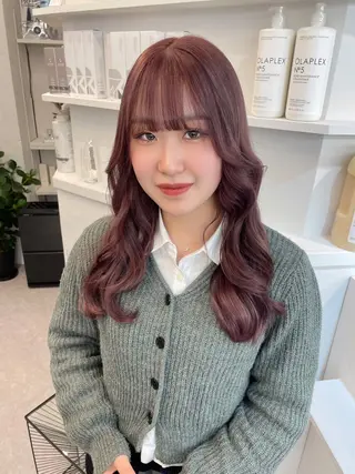 ロング カラー グレージュ/ベージュ 🎀momo🎀のヘアスタイル