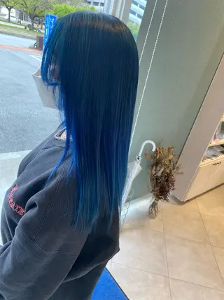 ロング カラー 饒平名 知也のヘアスタイル