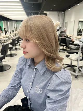 セミロング カラー けいこ🍊ニュアンス ネイル/個性派ネイルのネイルデザイン