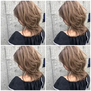 ミディアム カラー パーマ ヘアアレンジ メンズ キッズ ネイル マツエク・マツパ レイヤー/顔周り 韓国ヘア森田和貴のヘアスタイル