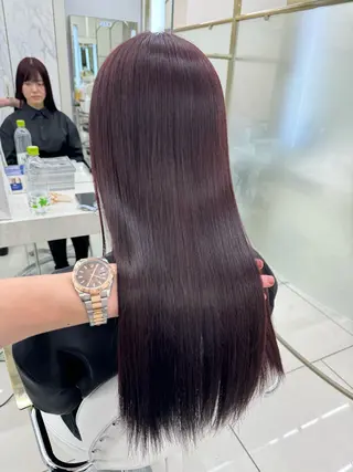 ロング カラー COA GINZA 空也/前髪/顔まわりのヘアスタイル
