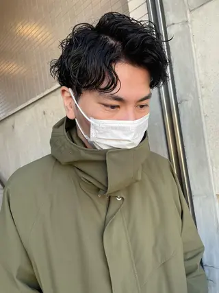 パーマ メンズ 大阪美容師 井上智博のヘアスタイル