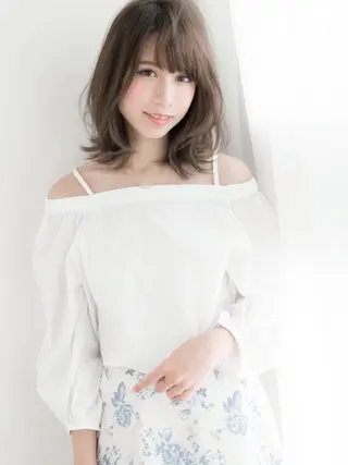 ミディアム ✨透明感艶カラー ✨💍Yuri💍のヘアスタイル