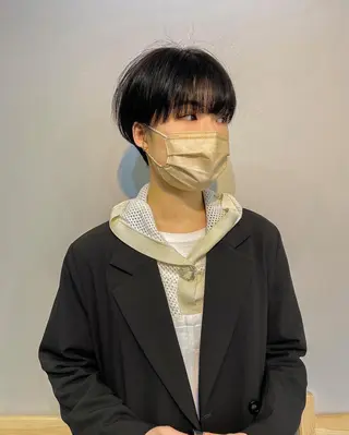 ショート カラー メンズカット メンズパーマのヘアスタイル