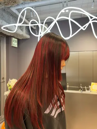 ロング カラー 名古屋/デザイン/ ブリーチ/松井亮磨のヘアスタイル