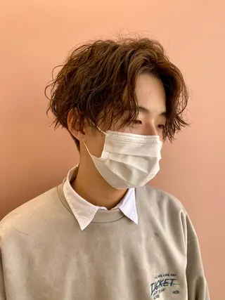 ショート カラー パーマ メンズ welring hair salonのヘアスタイル