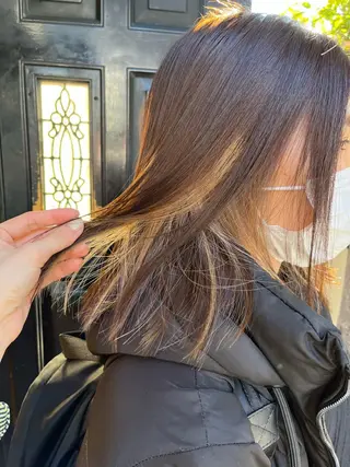 ミディアム カラー eri kinjoのヘアスタイル