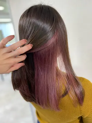 ロング カラー 中目黒ブリーチカラー ボブ橋本青輝のヘアスタイル