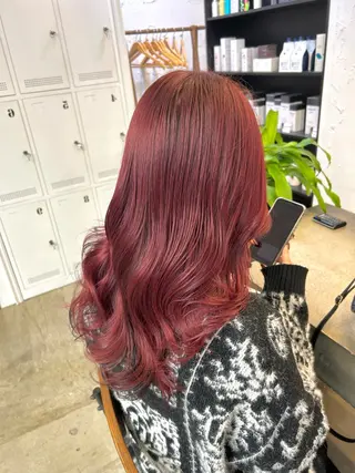 ロング カラー ヘアアレンジ 🎀暖色カラー🎀 ♡yurika♡のヘアスタイル