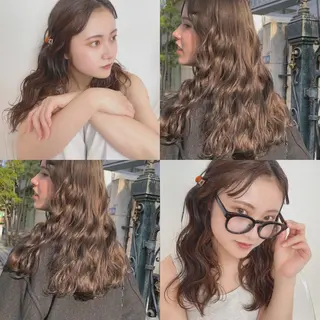 セミロング カラー パーマ ヘアアレンジ 🌼似合わせのプロ 心斎橋/rena🌼のマツエク・マツパデザイン
