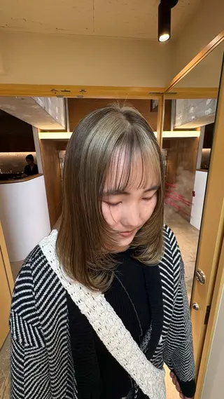 ミディアム カラー パ ルのヘアスタイル
