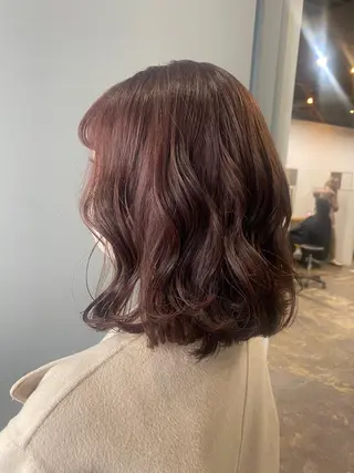 ミディアム カラー MIYU透明感カラー ブリーチなしWカラーのヘアスタイル