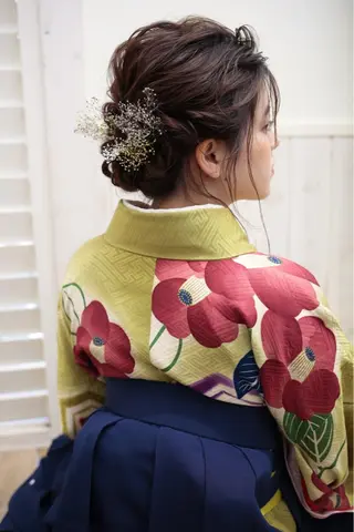 ミディアム ヘアアレンジ ぱつっとボブ/ 小野あかねのヘアスタイル