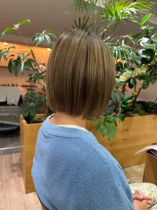 ショート 切りっぱなし/髪質 改善矯正/さやか🫧のヘアスタイル