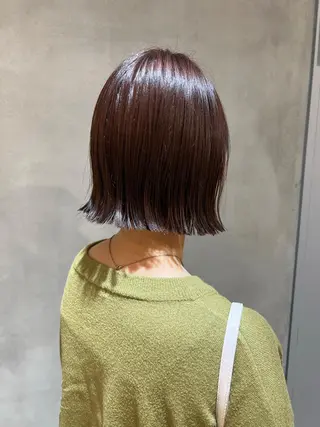ミディアム カラー 韓国ヘア♡おくれ毛♡ ボブ♡sayakaのヘアスタイル