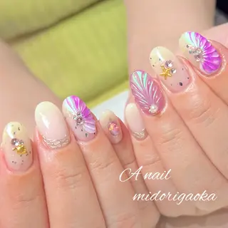 ショート カラー ネイル 大人可愛い高技術ネイ ル♡美爪A nailのネイルデザイン