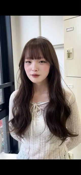 ロング ♡ナチュラルガーリー ♡ベージュ♡RINAのヘアスタイル