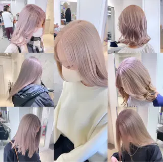 セミロング カラー 🎗副店長/井上 竜 ブリーチ指名No.1のヘアスタイル