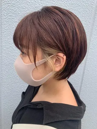 ショート カラー メテオ ／ヘアカラー 西川菜実のヘアスタイル