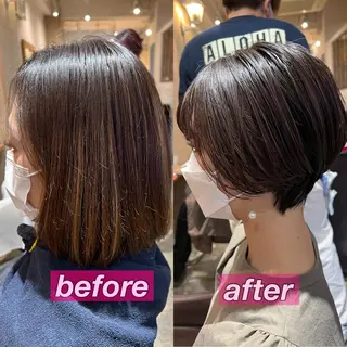 ショート レイヤー×艶髪特化 マネージャー安藤光司のヘアスタイル