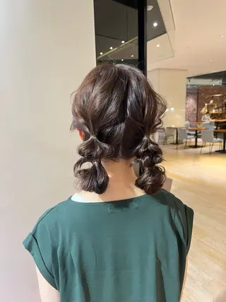 ミディアム ヘアアレンジ マンツーマン 縮毛矯正/マユコのヘアスタイル
