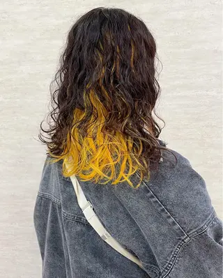 ミディアム カラー Tatsu/newi 大分 ハイトーンのヘアスタイル