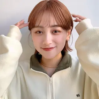 ショート カラー ヘアアレンジ パーマ/暖色/ボブ イワタテ🇰🇷のヘアスタイル