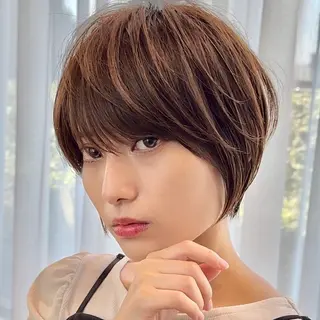 ショート 結べるレイヤーカット /カラー/あさかのヘアスタイル