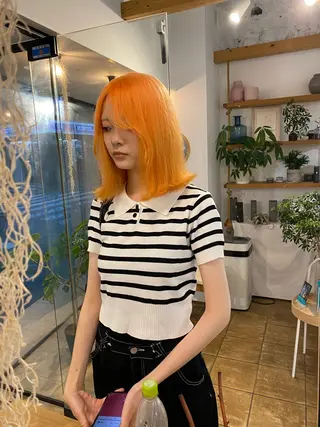 ミディアム カラー ブリーチ特化🌺★ あや🌵のヘアスタイル