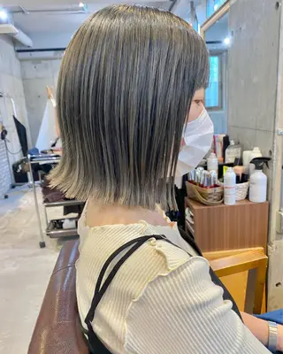 ミディアム カラー 似合わせカラーパーマ 🌿kitin米川のヘアスタイル