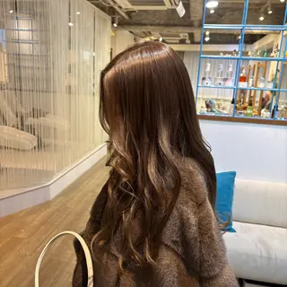 ロング カラー RINNO🌷透明感 カラー/縮毛矯正のヘアスタイル