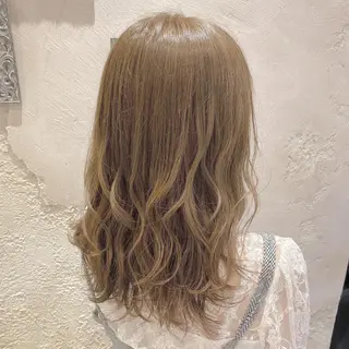 ミディアム 韓国風ヘア✻透明感 カラー✻yukaのヘアスタイル