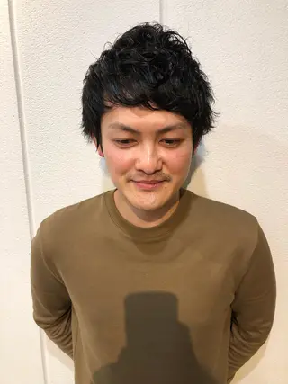 ショート パーマ メンズ Lolonois池田 代表 鍜治本颯太のヘアスタイル