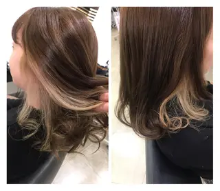 ミディアム カラー ヘアアレンジ 烏山 達也のヘアスタイル