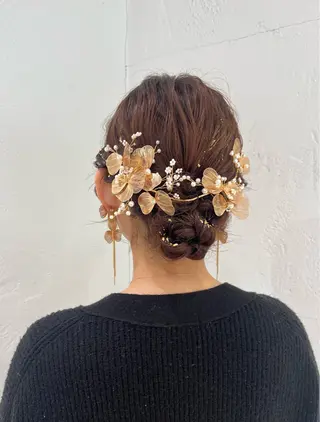 ミディアム ヘアアレンジ 透明感カラー/ 髪質改善/レイヤーのヘアスタイル