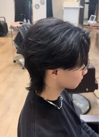 ミディアム パーマ メンズ 梅垣 紗英のヘアスタイル