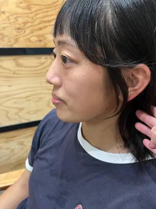 ミディアム カラー パーマ メンズ 久木原 ゆりのヘアスタイル