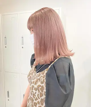 ミディアム カラー 似合わせベージュ 🍯ayumi🍯のヘアスタイル