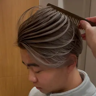 ミディアム カラー パーマ ヘアアレンジ メンズ メンズバレイヤージュ 🌫ハイライトのヘアスタイル