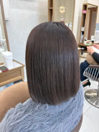 ミディアム 外人風ハイライト/ 艶カラーのヘアスタイル