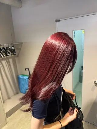 ロング カラー パーマ ヘアアレンジ メンズ キッズ 韓国系🇰🇷🩶 艶暗髪/MEIのヘアスタイル