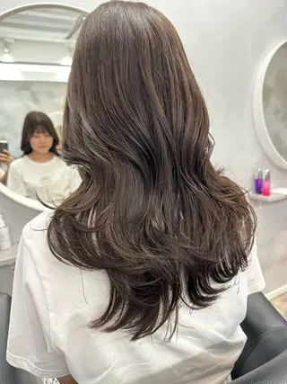 ロング 透明感カラー×顔周り カットhinata♡のヘアスタイル
