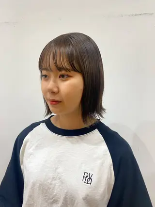 カラー 似合わせレイヤー、 透けカラー/杉本花のヘアスタイル