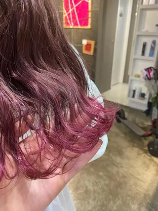 ロング カラー メンズ キッズ ネイル マツエク・マツパ 透明感カラー🤎 ゆりのヘアスタイル