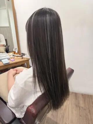 ロング カラー ハイライト⭐️上野 高広のヘアスタイル