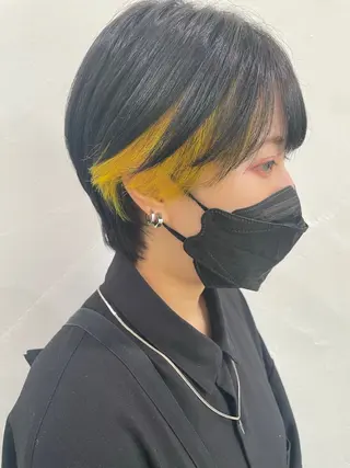 ショート カラー インナーカラー🫶 オタク美容師 山本のヘアスタイル