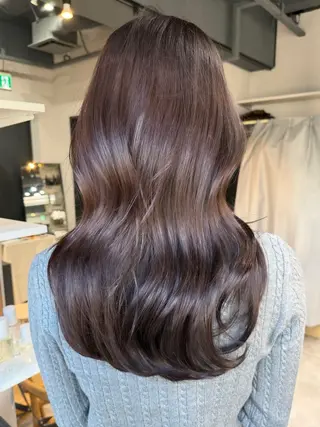 セミロング ✨透明感カラー/縮毛 恵比寿HAYATO✨のヘアスタイル