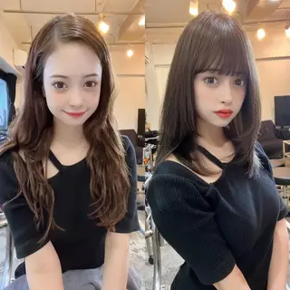 セミロング カラー パーマ ヘアアレンジ メンズ キッズ ネイル マツエク・マツパ アイブロウ 渋谷レイヤーカット❌ 縮毛矯正専門/武田涼のヘアスタイル