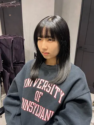 セミロング ブリーチ/縮毛矯正 ❤️‍🔥シンノスケのヘアスタイル