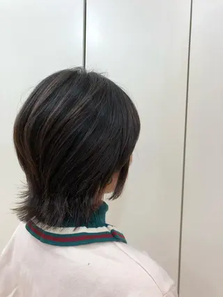 ミディアム カラー 韓国風カット osugiのヘアスタイル